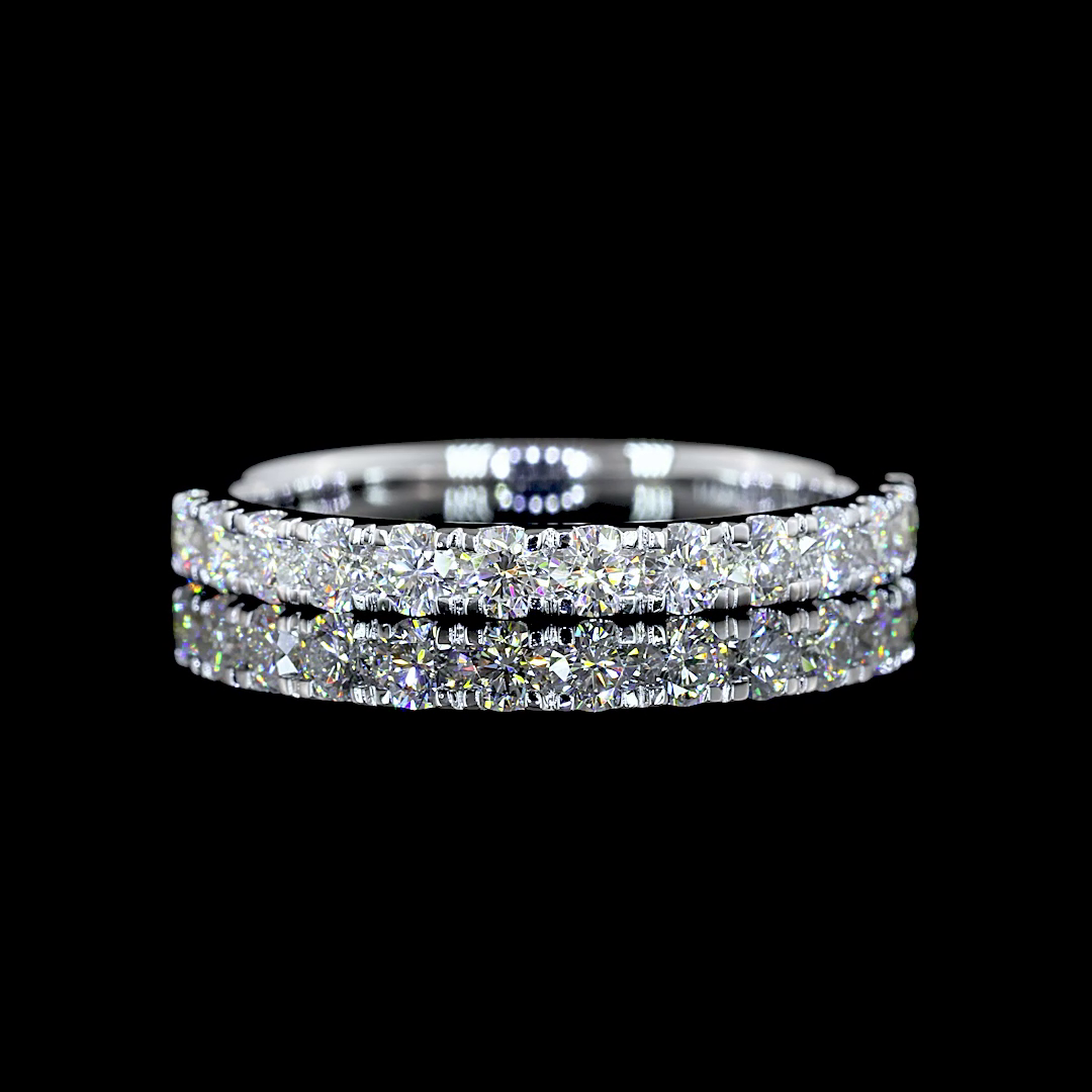 1/2ctw U Prong Round Half Eternity Band