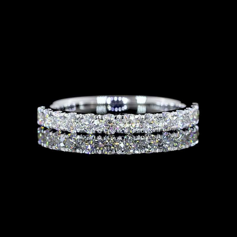 1/2ctw U Prong Round Half Eternity Band