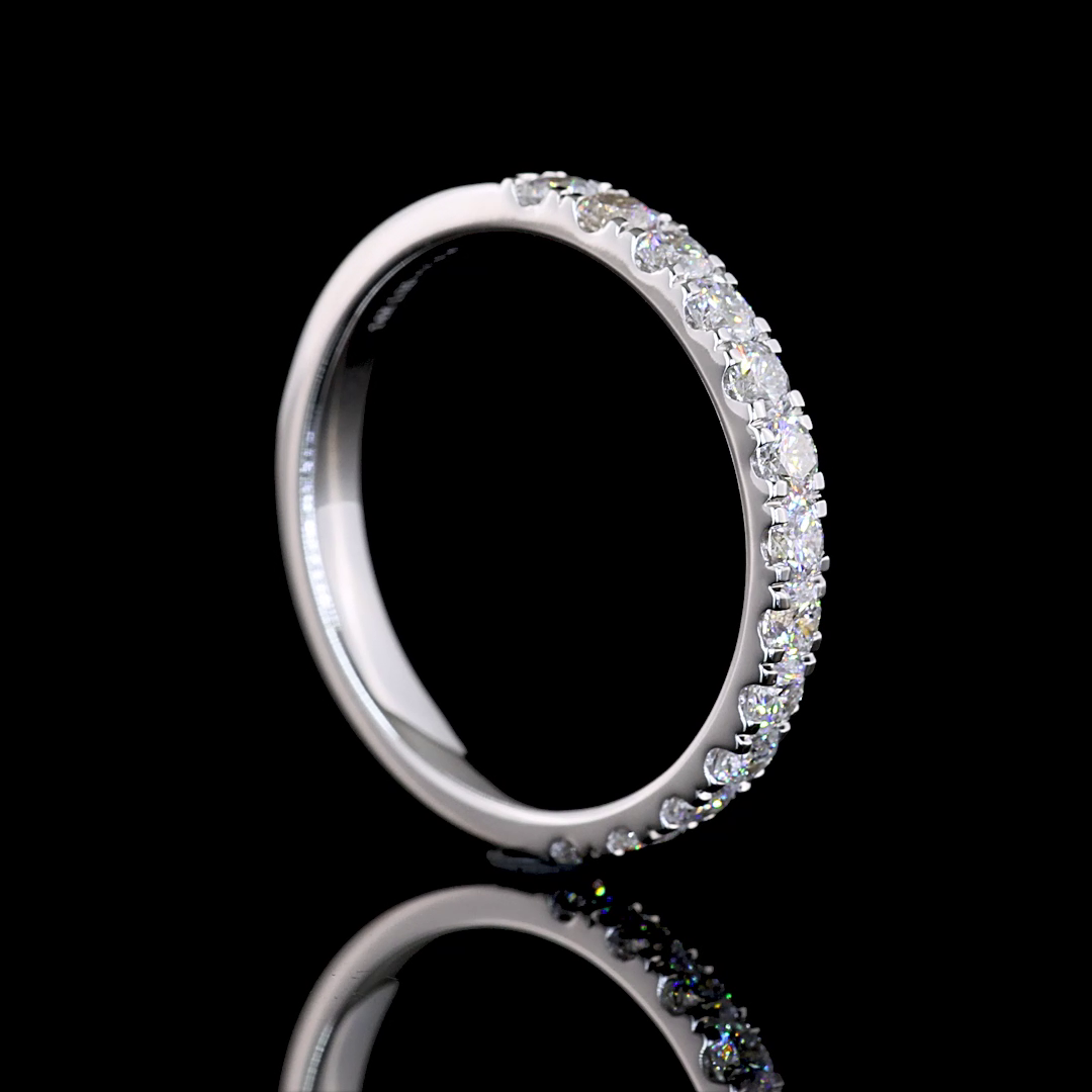 1/2ctw U Prong Round Half Eternity Band