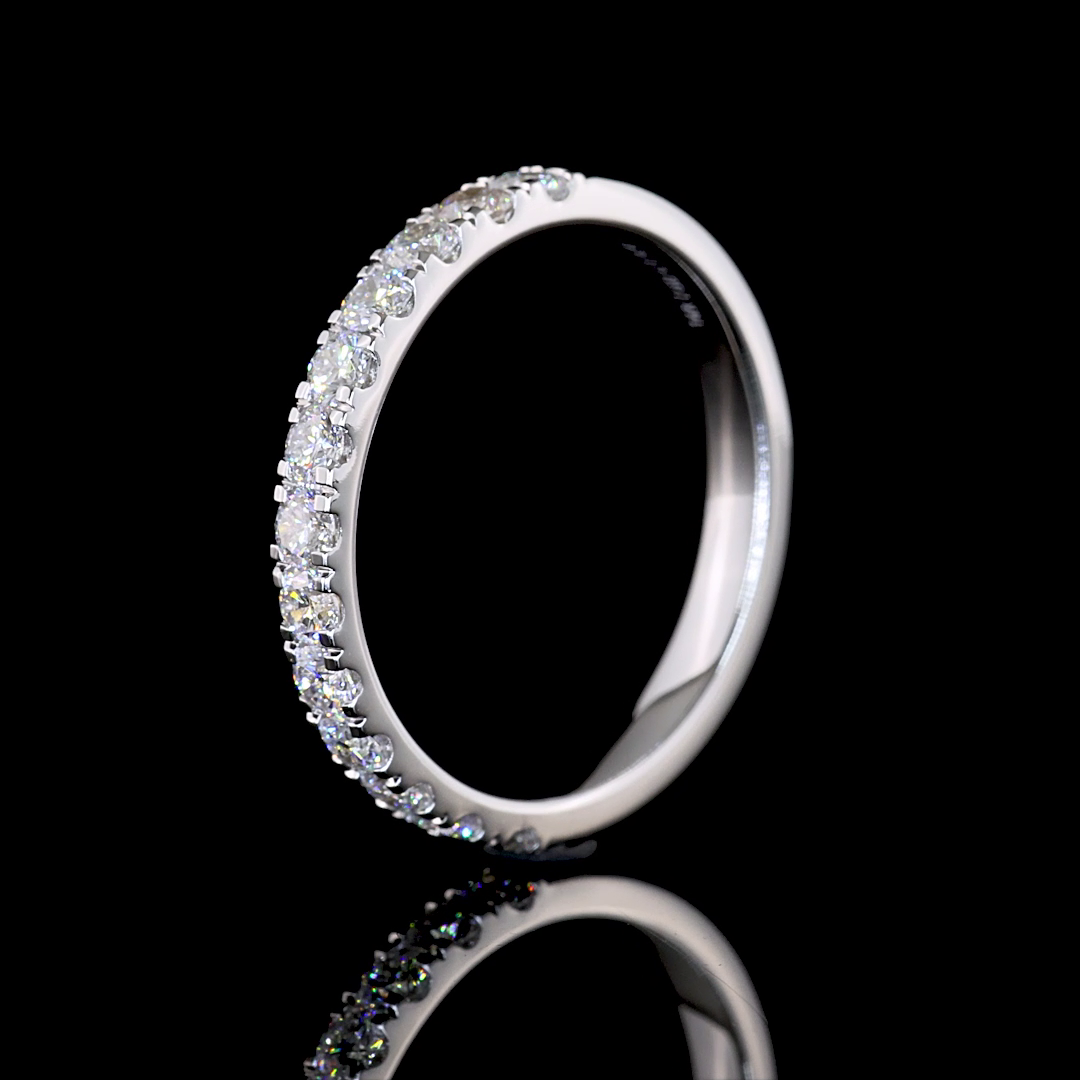 1/2ctw U Prong Round Half Eternity Band