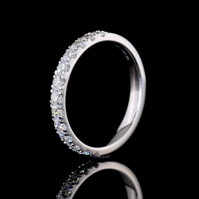 1/2ctw U Prong Round Half Eternity Band