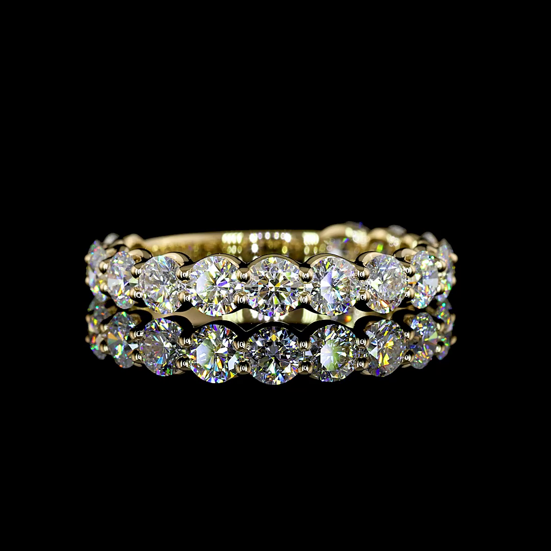 2ctw U Prong Round 3/4 Eternity Band
