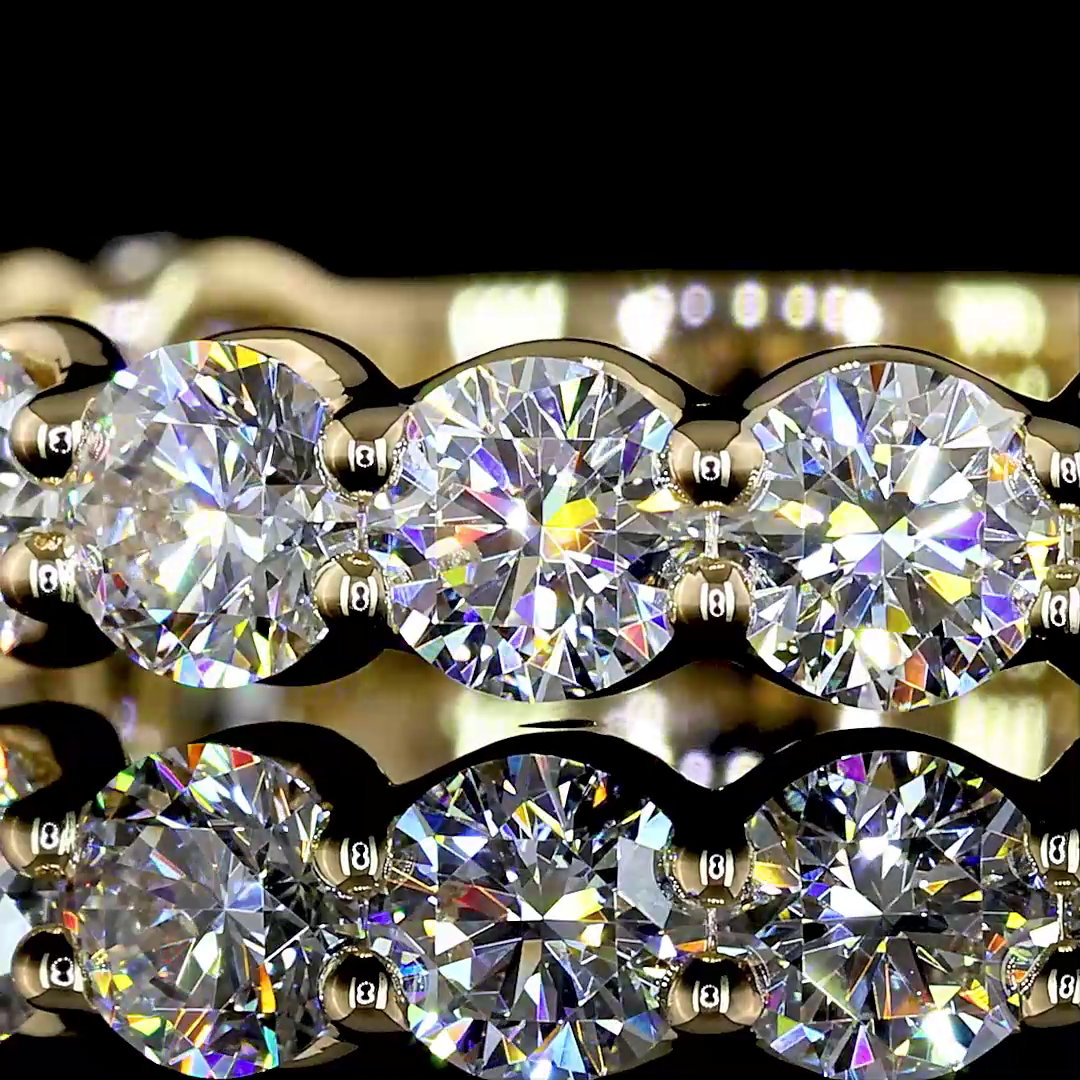 2ctw U Prong Round 3/4 Eternity Band