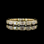 5ctw Bezel East West Emerald 3/4 Eternity Band