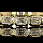 5ctw Bezel East West Emerald 3/4 Eternity Band