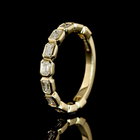5ctw Bezel East West Emerald 3/4 Eternity Band