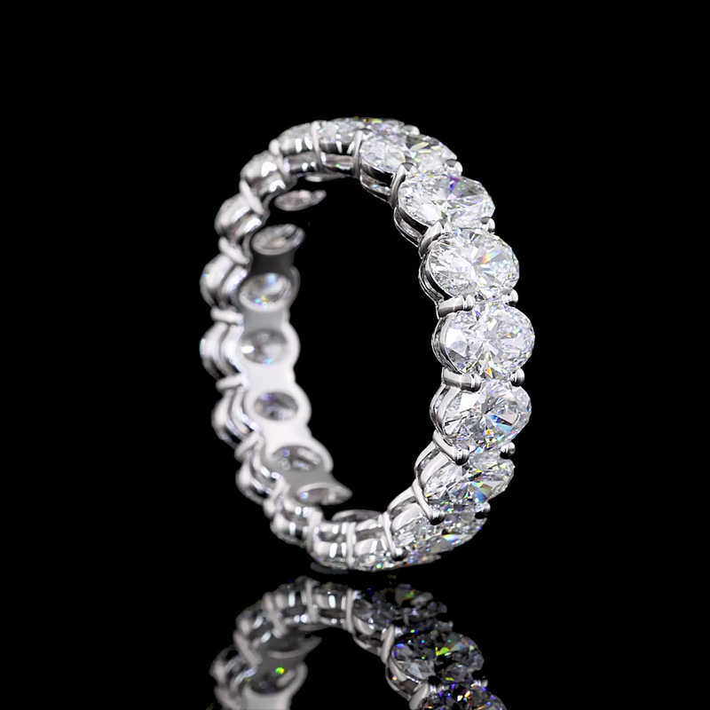 5ctw Oval Prong Diamond Eternity Band