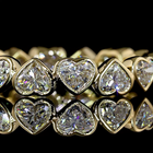 2-1/4ctw Bezel Heart Eternity Band