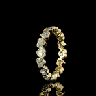 2-1/4ctw Bezel Heart Eternity Band