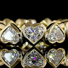 4ctw Heart Bezel Diamond Eternity Band
