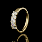 2ctw Prong Radiant Five Stone Band