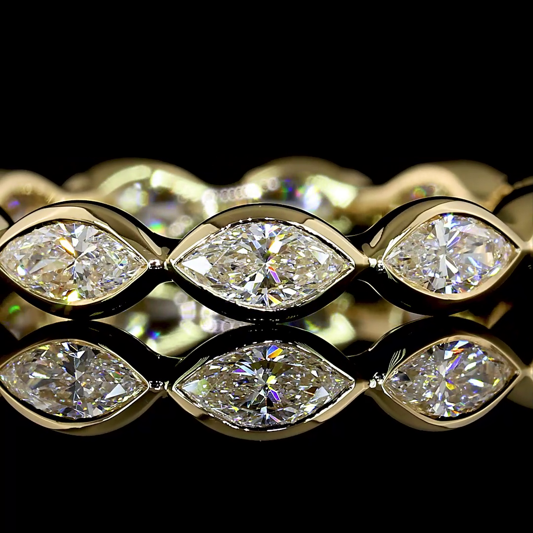 1ctw Bezel East West Marquise Eternity Band