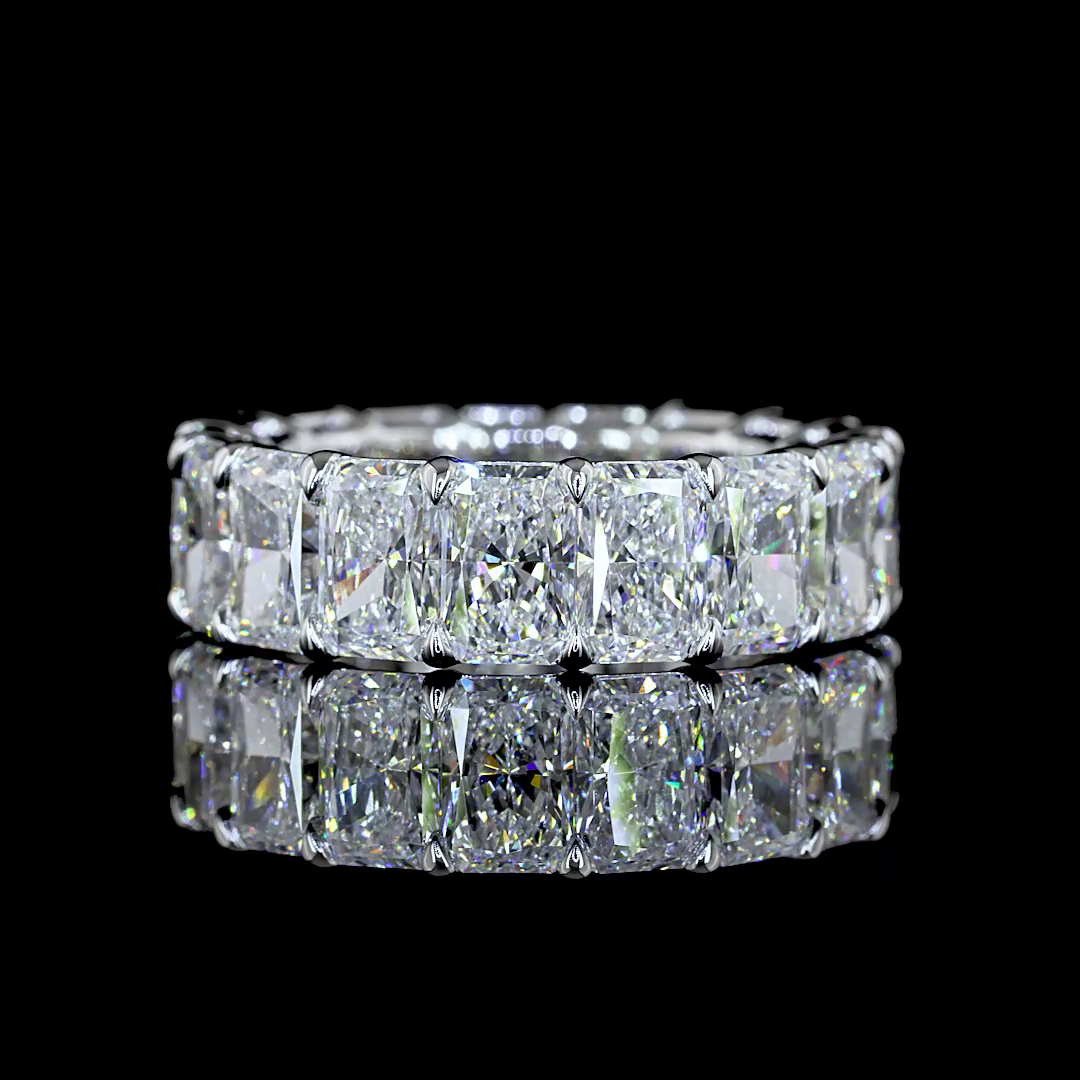 9ctw Radiant Prong Diamond Eternity Band