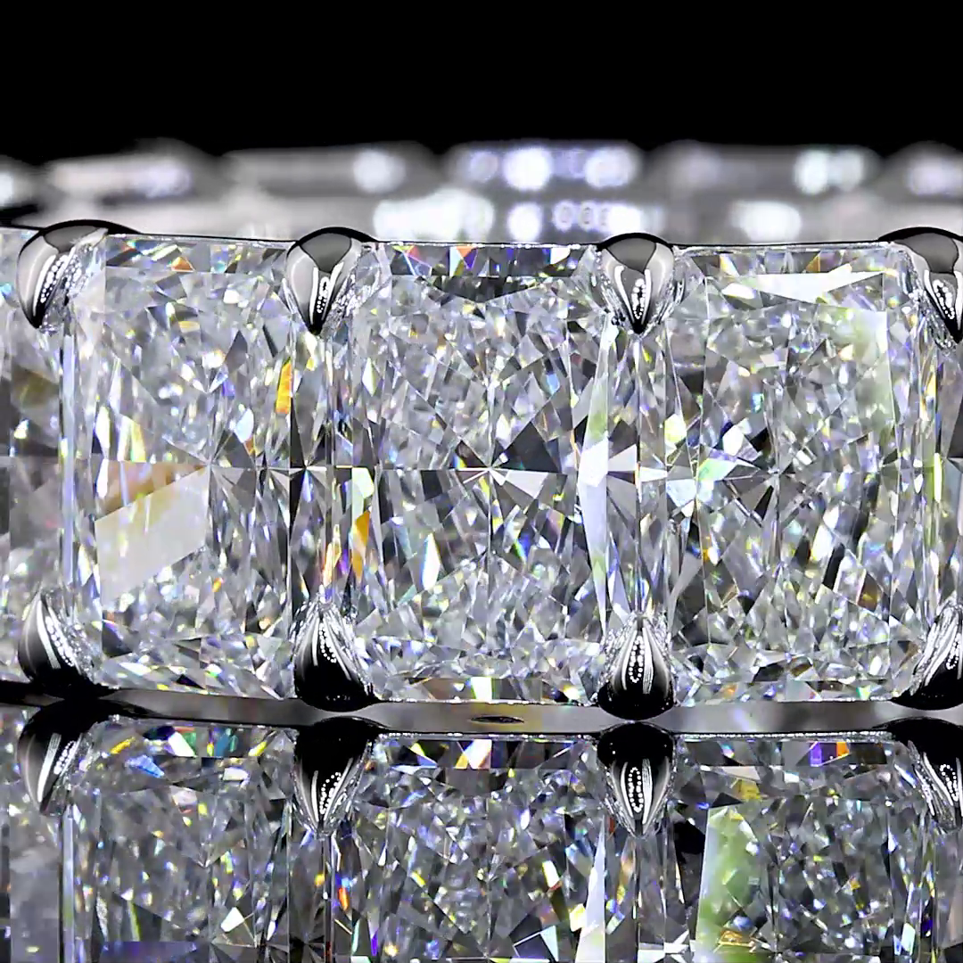 9ctw Radiant Prong Diamond Eternity Band