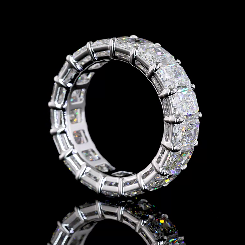 9ctw Radiant Prong Diamond Eternity Band