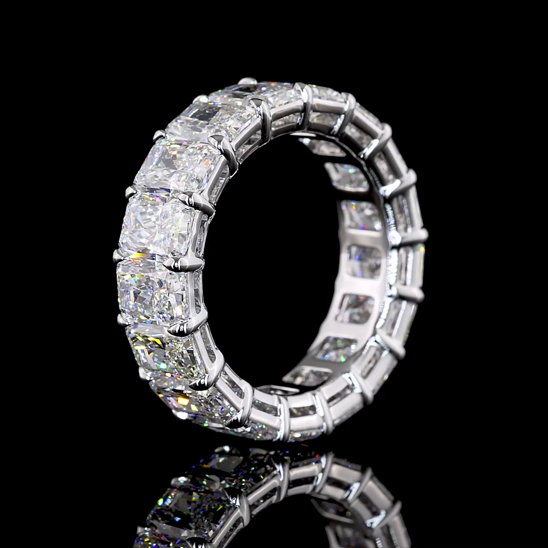 9ctw Radiant Prong Diamond Eternity Band