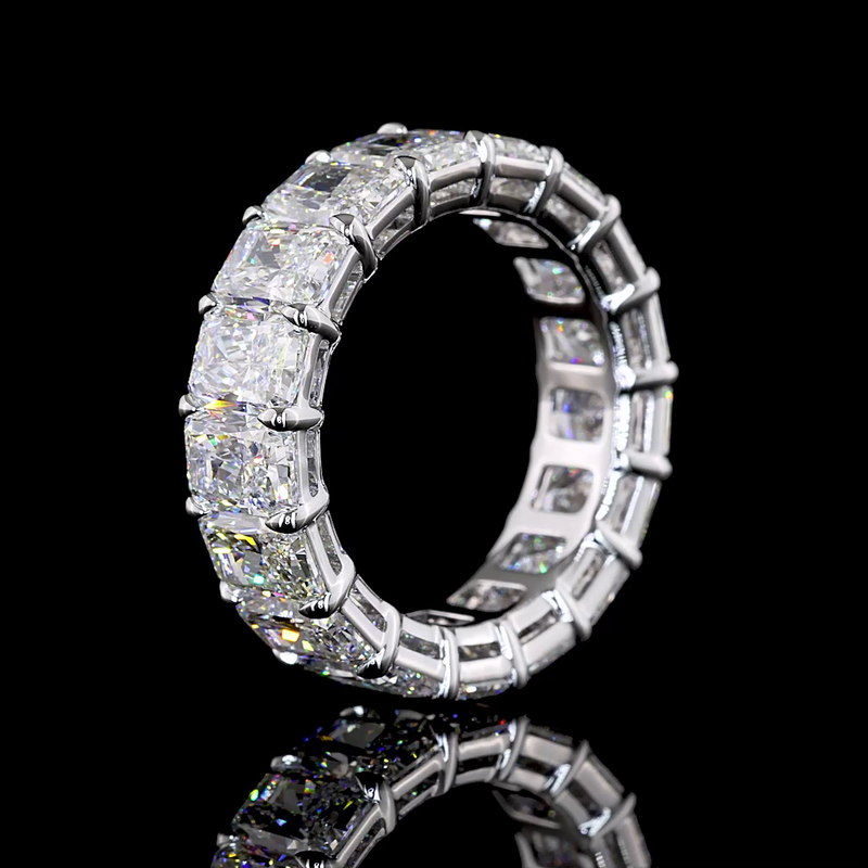 9ctw Radiant Prong Diamond Eternity Band