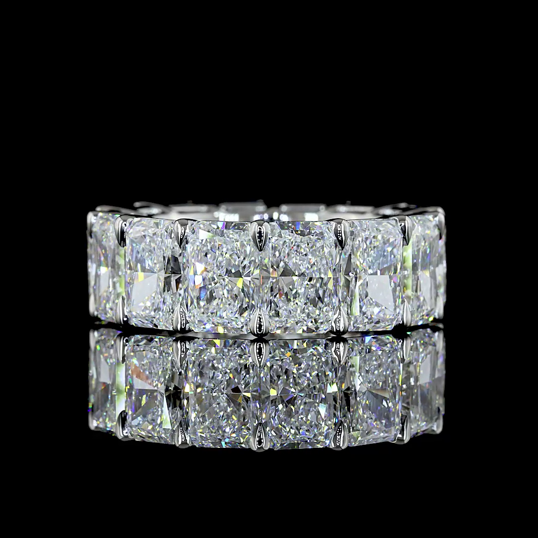 14ctw Radiant Prong Diamond Eternity Band