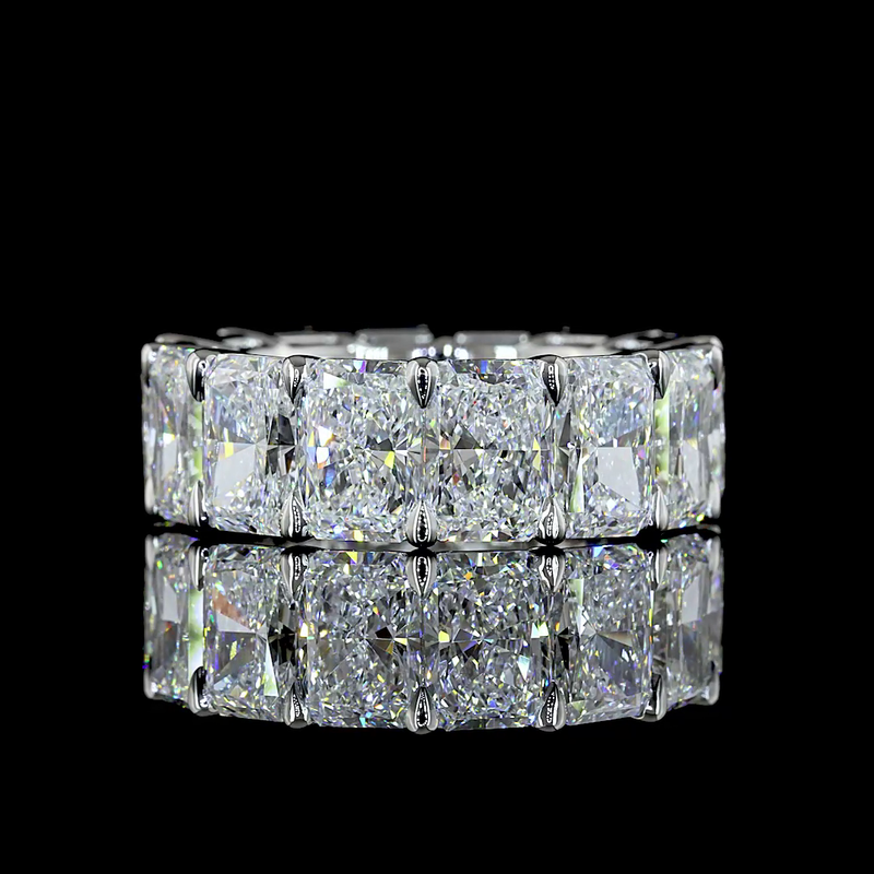 14ctw Radiant Prong Diamond Eternity Band