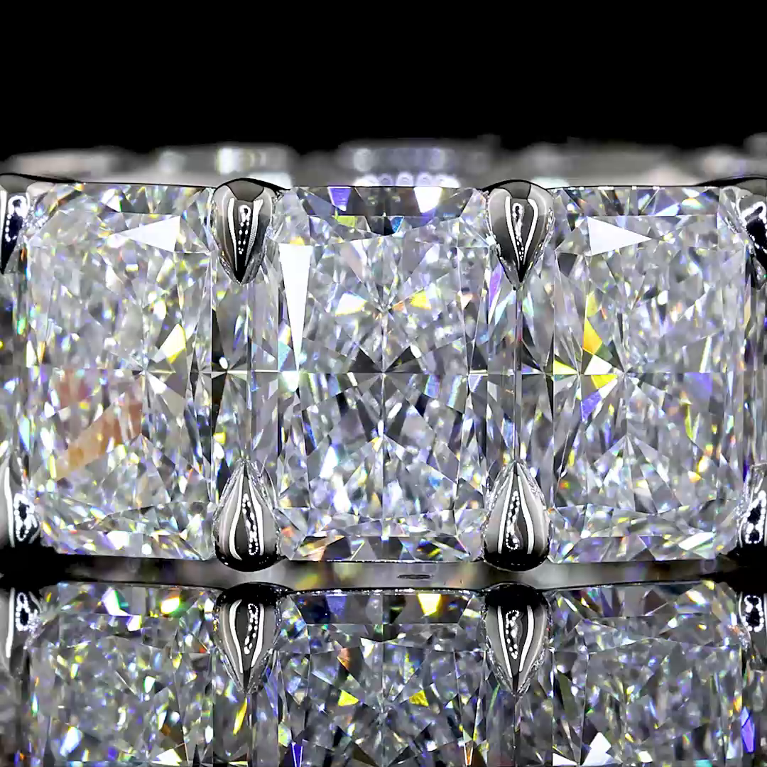 14ctw Radiant Prong Diamond Eternity Band