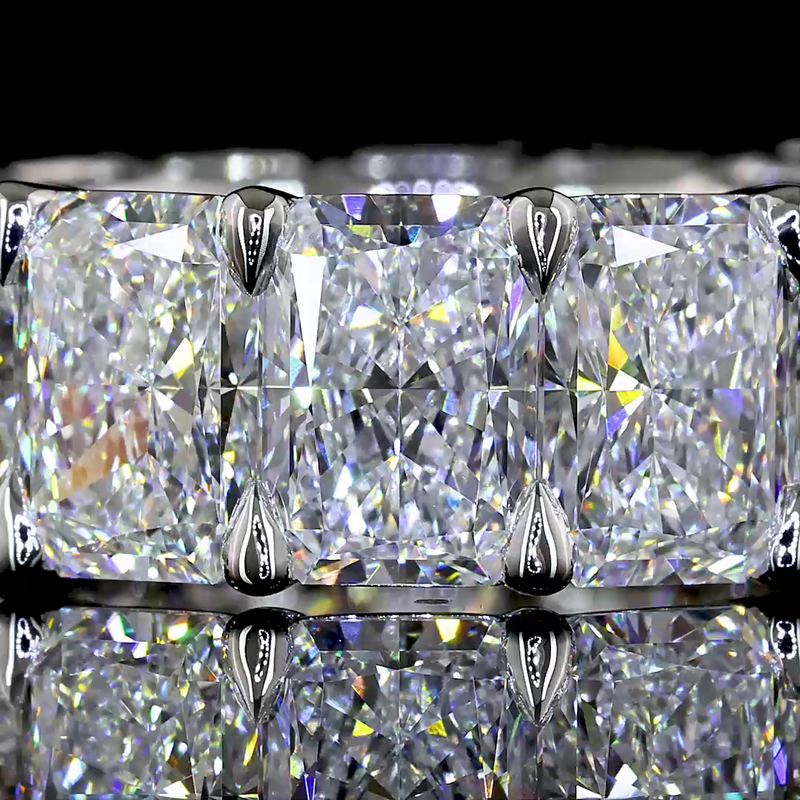 14ctw Radiant Prong Diamond Eternity Band