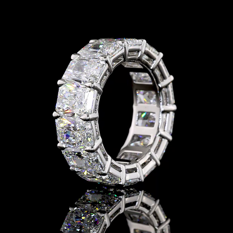 14ctw Radiant Prong Diamond Eternity Band