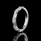 3/4ctw Prong East West Baguette & Round Half Eternity Band
