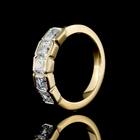 2ctw Half Bezel Asscher Five Stone Band