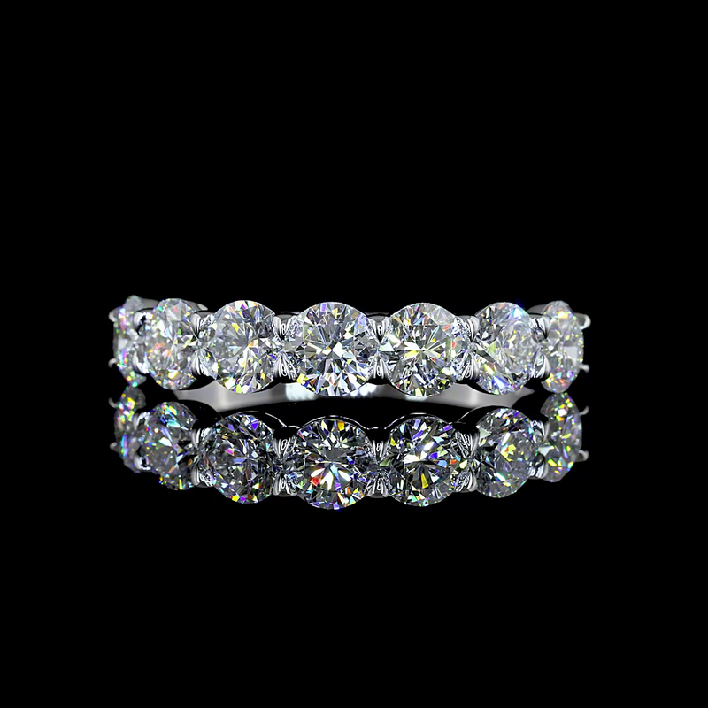 2ctw Prong Round Seven Stone Band