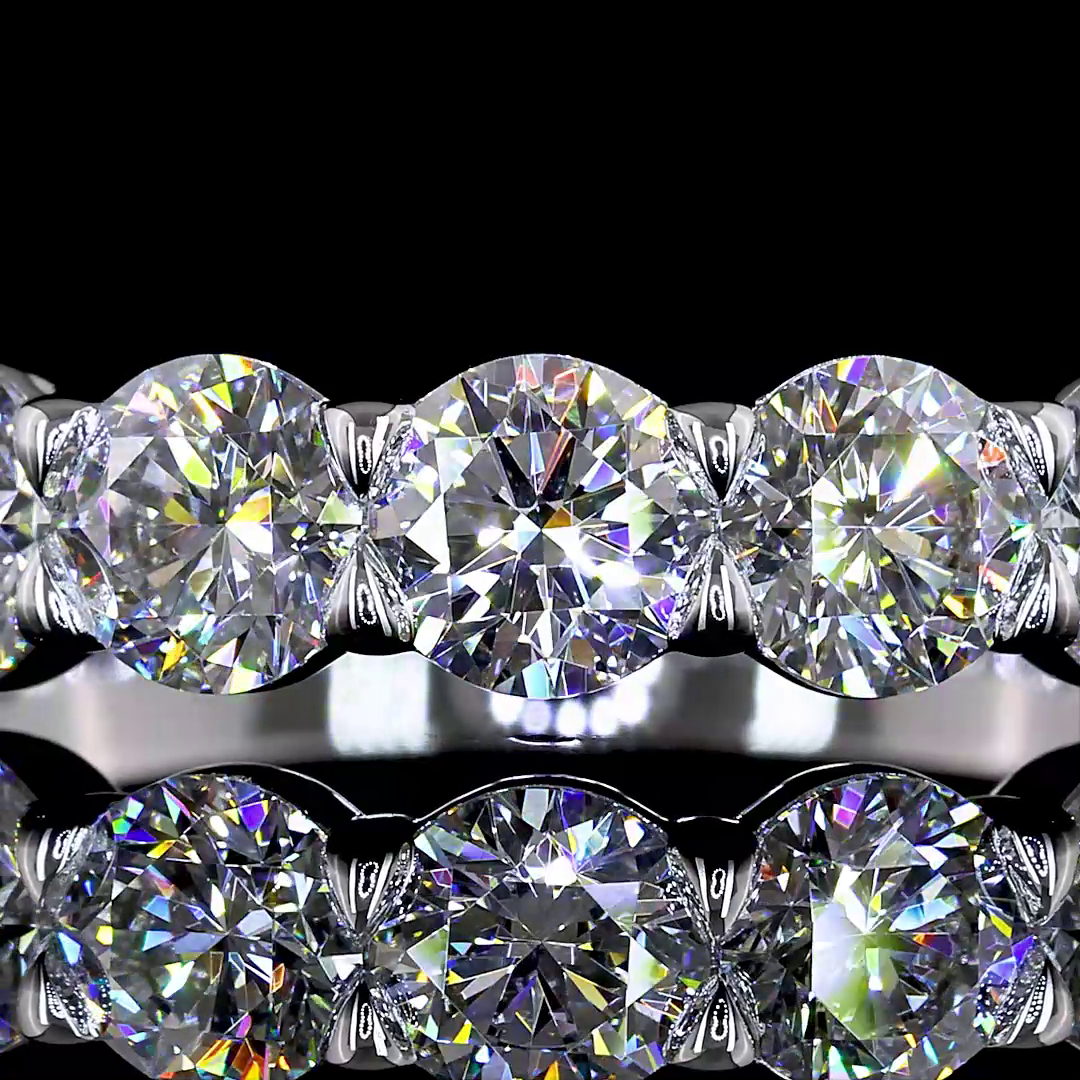 2ctw Prong Round Seven Stone Band