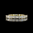 3/4ctw Prong East West Emerald Half Eternity Band