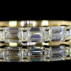 3/4ctw Prong East West Emerald Half Eternity Band