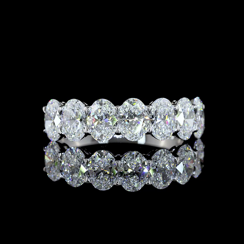 2-1/4ctw Prong Oval Seven Stone Band