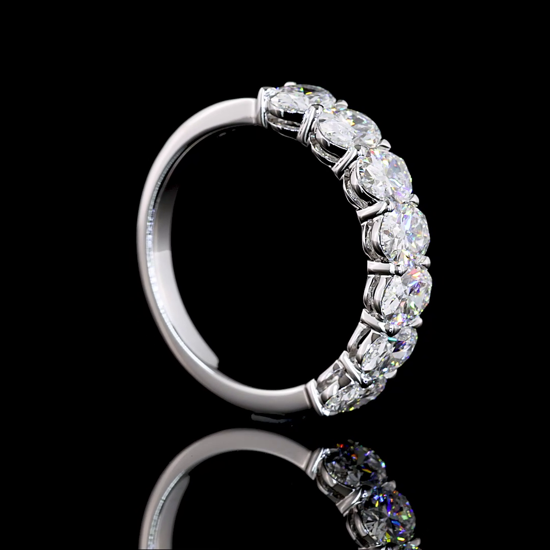 2-1/4ctw Prong Oval Seven Stone Band