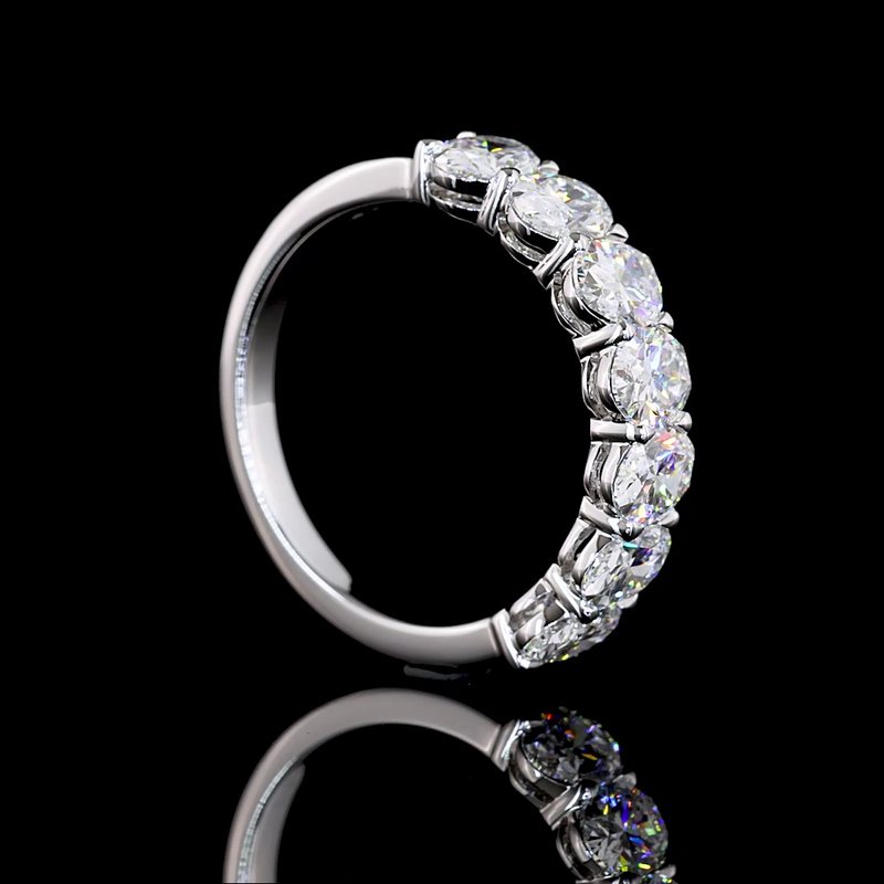 2-1/4ctw Prong Oval Seven Stone Band