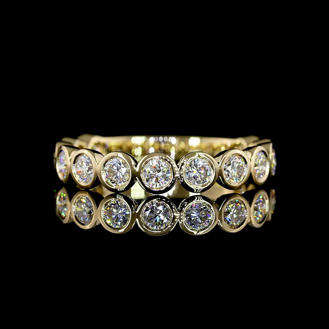 2ctw Bezel Round 3/4 Eternity Band