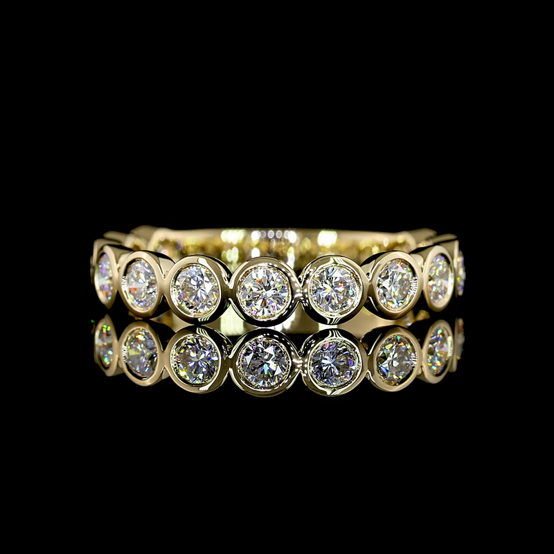 2ctw Bezel Round 3/4 Eternity Band