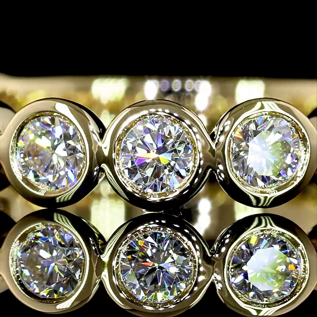 2ctw Bezel Round 3/4 Eternity Band