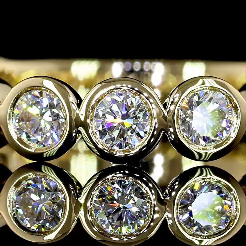 2ctw Bezel Round 3/4 Eternity Band