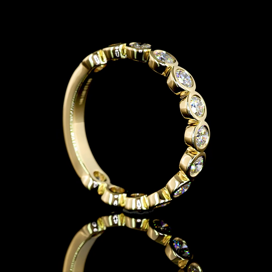 2ctw Bezel Round 3/4 Eternity Band