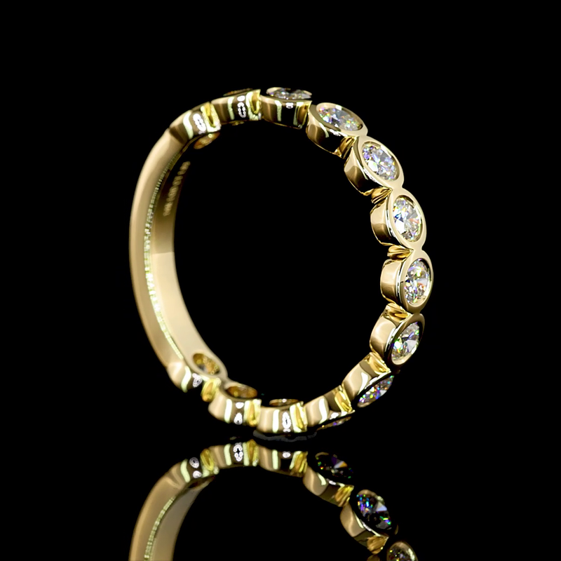 2ctw Bezel Round 3/4 Eternity Band