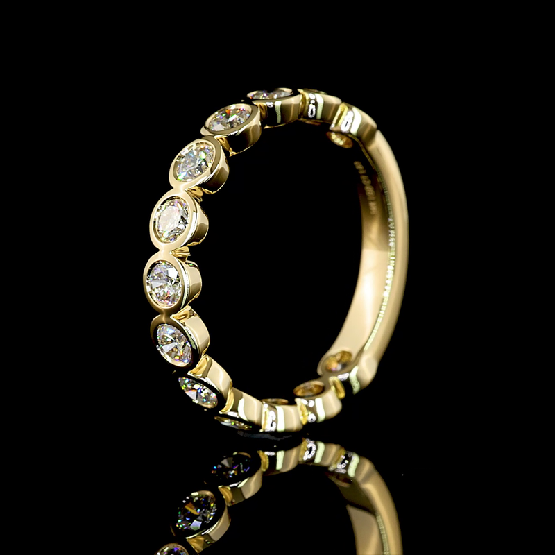 2ctw Bezel Round 3/4 Eternity Band