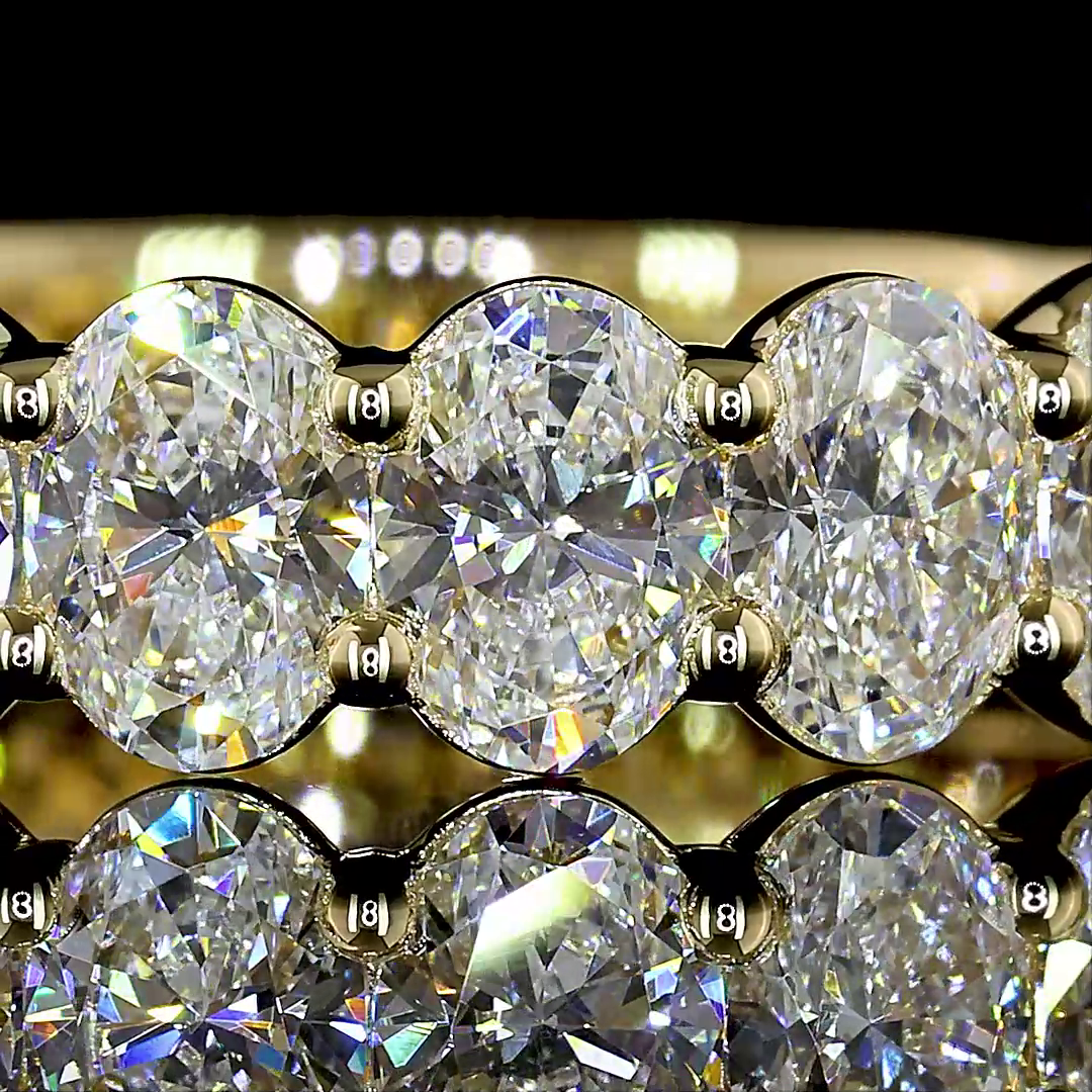 2-1/2ctw Oval Prong Diamond 3/4 Eternity Band