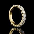 2-1/2ctw Oval Prong Diamond 3/4 Eternity Band