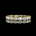 1-1/4ctw Prong East West Oval 3/4 Eternity Band