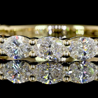 1-1/4ctw Prong East West Oval 3/4 Eternity Band