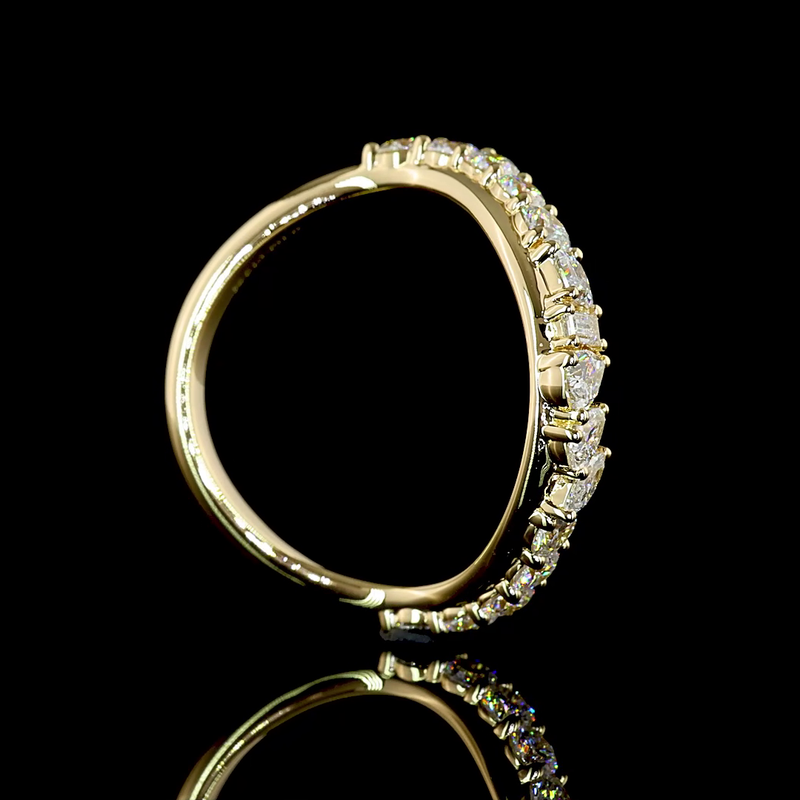 3/4ctw Prong Princess & Pear Eternity Band