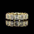 4ctw Emerald Bezel Diamond Eternity Band