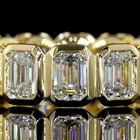 4ctw Emerald Bezel Diamond Eternity Band