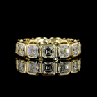 4ctw Asscher Bezel Diamond Eternity Band